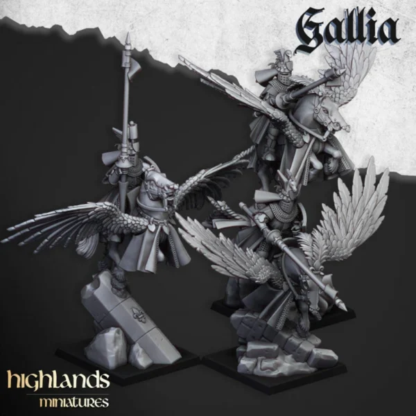 Caballeros en pegaso | Highland Miniatures