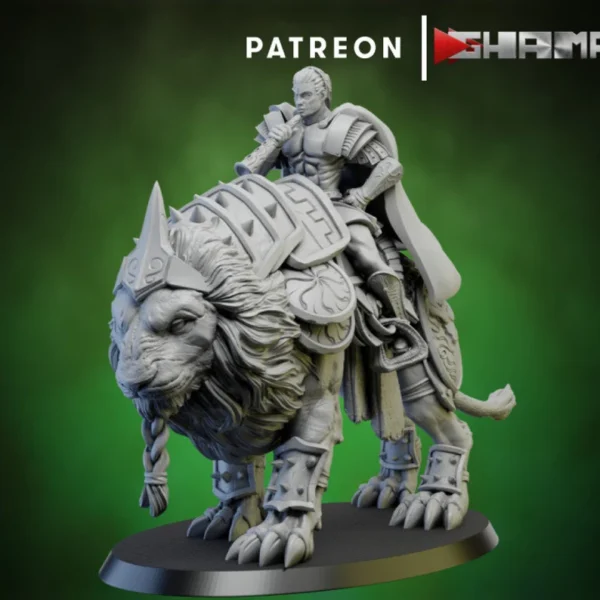 Eternal Lion Storm Cavalry Squad AoS war games Rol Dungeons And Dragons, by Ghamak compatible con wargames. - Imagen 2
