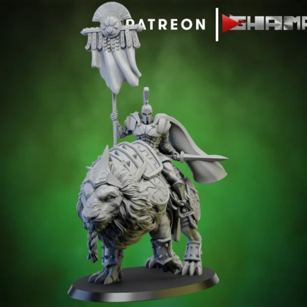 Eternal Lion Storm Cavalry Squad AoS war games Rol Dungeons And Dragons, by Ghamak compatible con wargames. - Imagen 3