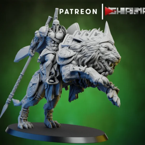 Eternal Lion Storm Cavalry Squad AoS war games Rol Dungeons And Dragons, by Ghamak compatible con wargames. - Imagen 4