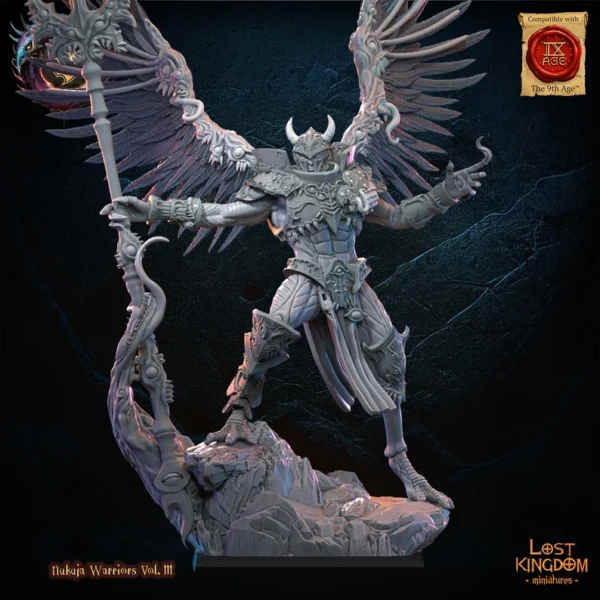 Exalted Herald of Nukuja, Lost Kingdom Miniatures, Wargames, Fantasy Games.