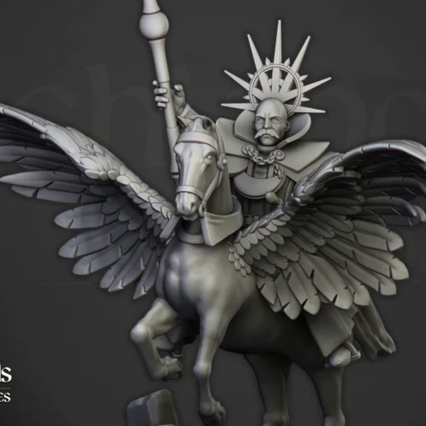 Highland Miniatures High Mage of Sunland on Pegasus