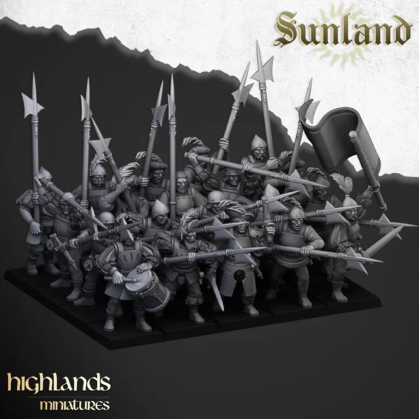 Highland Miniatures Sunland Troops with Halberds