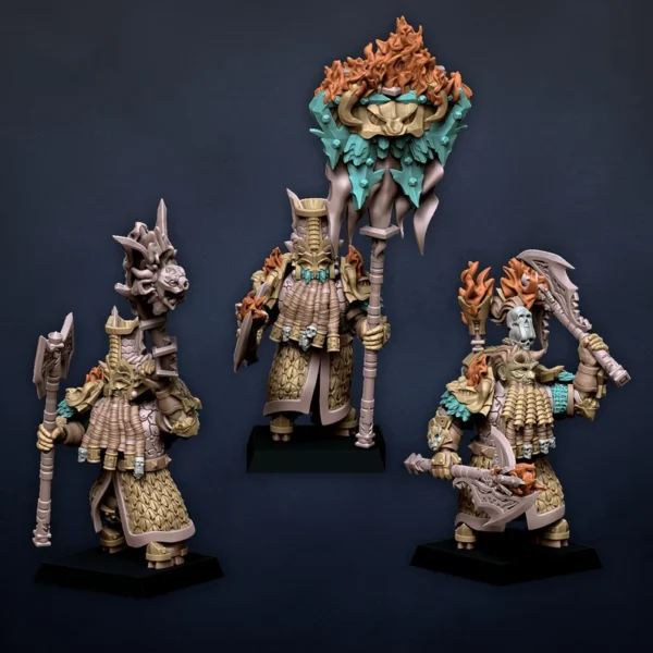 Inmortals Comand Group, Dragonlake Miniatures, Infernal Dwarves, ROL, RPG, WARGAMES, 3DPRINTED.