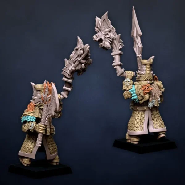 Inmortals Comand Group, Dragonlake Miniatures, Infernal Dwarves, ROL, RPG, WARGAMES, 3DPRINTED. - Imagen 2