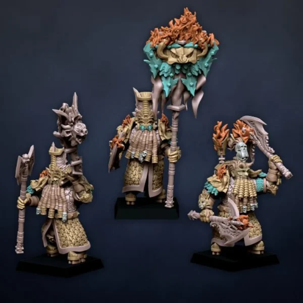 Inmortals Comand Group, Dragonlake Miniatures, Infernal Dwarves, ROL, RPG, WARGAMES, 3DPRINTED. - Imagen 3