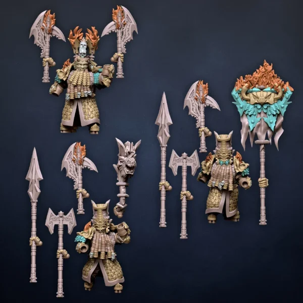 Inmortals Comand Group, Dragonlake Miniatures, Infernal Dwarves, ROL, RPG, WARGAMES, 3DPRINTED. - Imagen 4