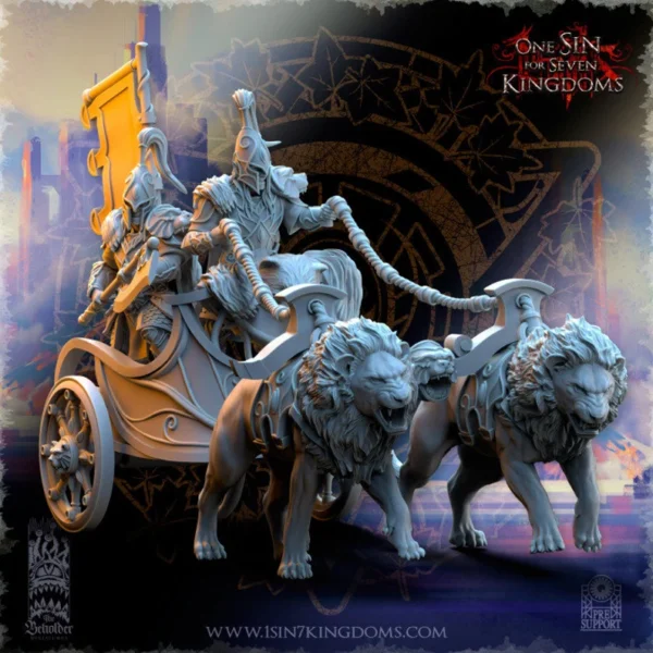 Lion Chariot, Silvermoor Elves, The Beholder Miniatures, wargames