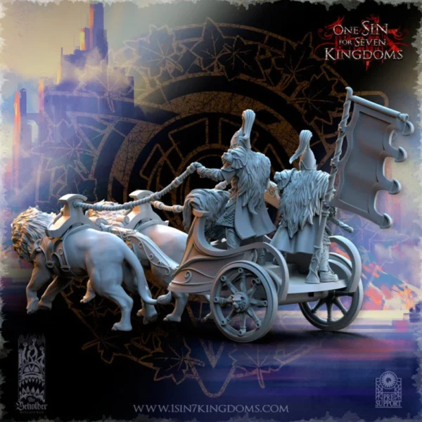 Lion Chariot, Silvermoor Elves, The Beholder Miniatures, wargames - Imagen 5