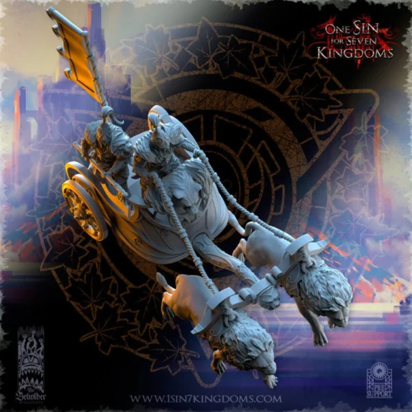 Lion Chariot, Silvermoor Elves, The Beholder Miniatures, wargames - Imagen 8