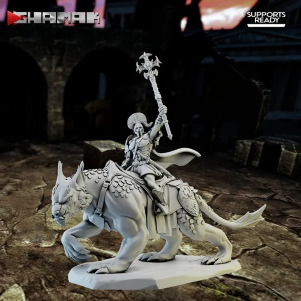 Mago montado AoS war games Rol Dungeons And Dragons, by Ghamak compatible con wargames. - Imagen 2