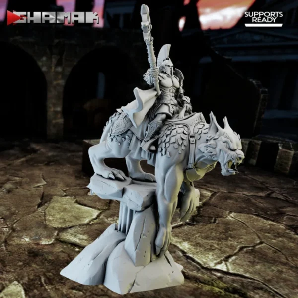 Mago montado AoS war games Rol Dungeons And Dragons, by Ghamak compatible con wargames. - Imagen 3