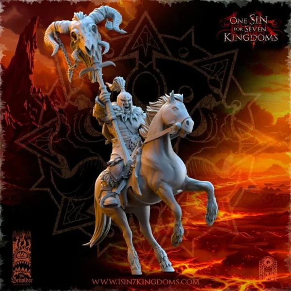 Realms of Mayhem Barbarian Riders Command Group by Beholder miniatures for fantasy wargames . - Imagen 2