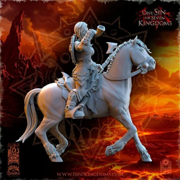Realms of Mayhem Barbarian Riders Command Group by Beholder miniatures for fantasy wargames . - Imagen 3