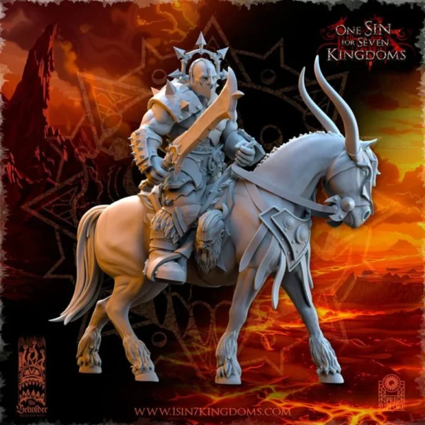 Realms of Mayhem Barbarian Riders Command Group by Beholder miniatures for fantasy wargames . - Imagen 4