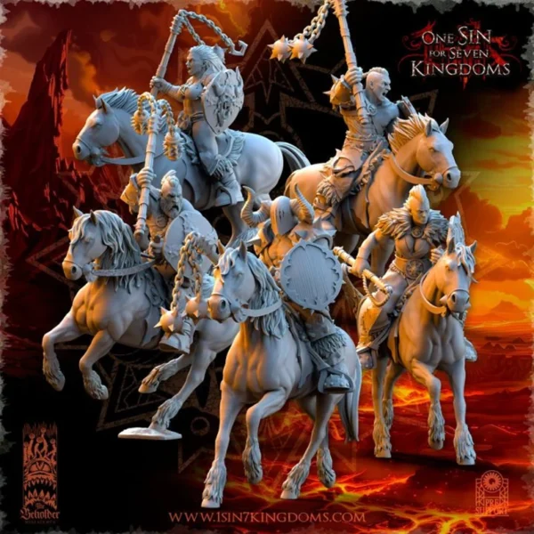 Realms of Mayhem Barbarian Despoilers by Beholder miniatures for fantasy wargames .