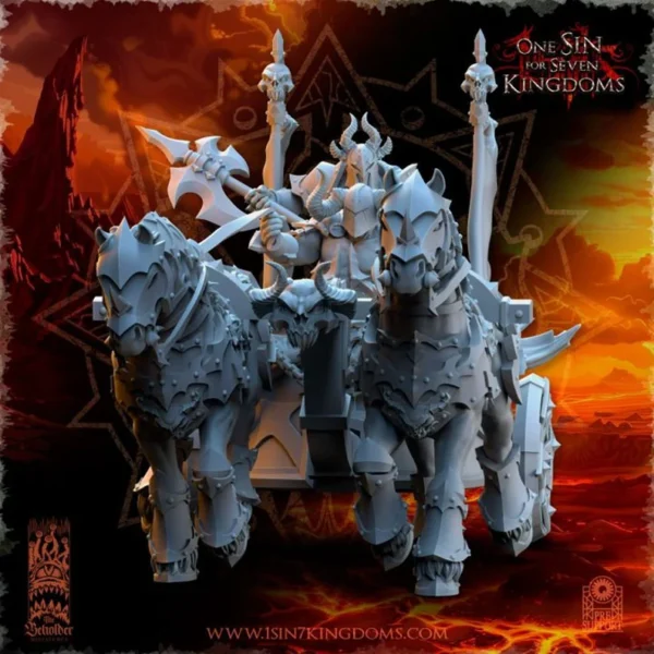 Realms of Mayhem Deathbringer Chariot by Beholder miniatures for fantasy wargames . - Imagen 3