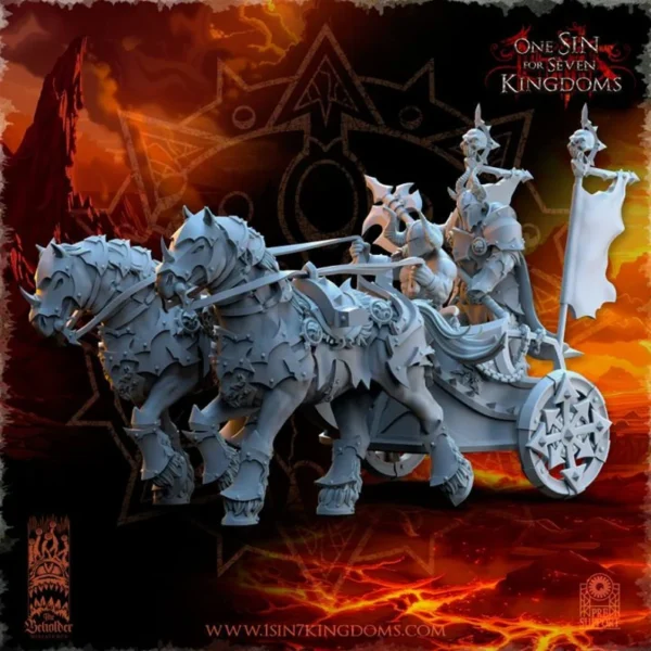 Realms of Mayhem Deathbringer Chariot by Beholder miniatures for fantasy wargames . - Imagen 5