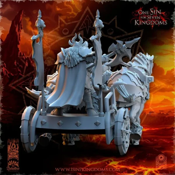 Realms of Mayhem Deathbringer Chariot by Beholder miniatures for fantasy wargames . - Imagen 6