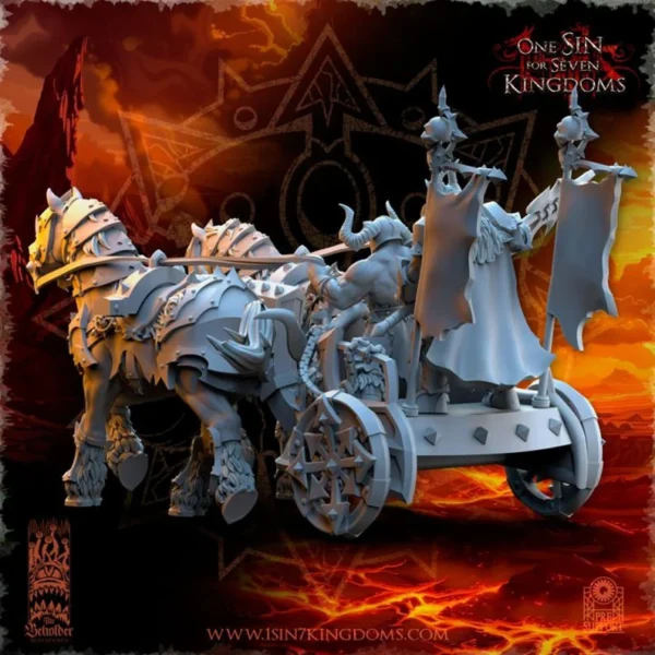 Realms of Mayhem Deathbringer Chariot by Beholder miniatures for fantasy wargames . - Imagen 7