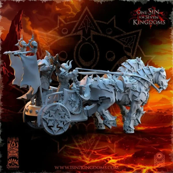 Realms of Mayhem Deathbringer Chariot by Beholder miniatures for fantasy wargames . - Imagen 8