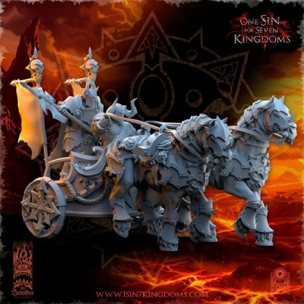 Realms of Mayhem Deathbringer Chariot by Beholder miniatures for fantasy wargames . - Imagen 9