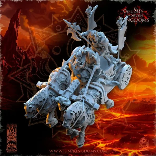 Realms of Mayhem Deathbringer Chariot by Beholder miniatures for fantasy wargames . - Imagen 10