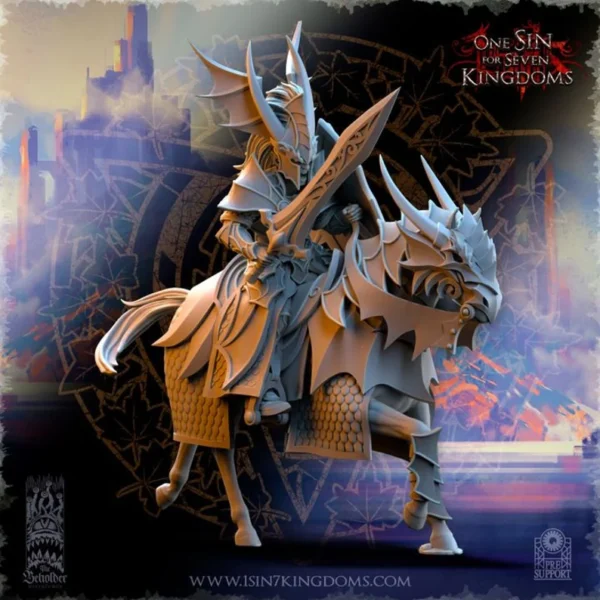 Silvermoor Elves Dragonborn Knights, The Beholder Miniatures, wargames - Imagen 3