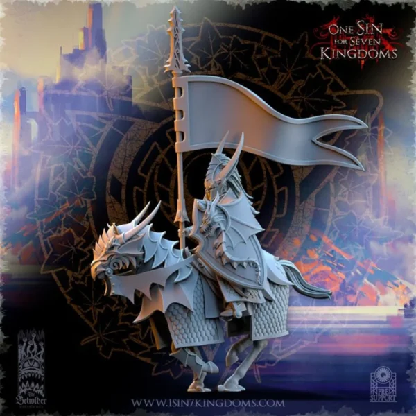 Silvermoor Elves Dragonborn Knights, The Beholder Miniatures, wargames - Imagen 4