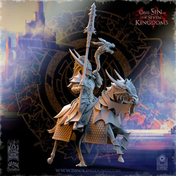 Silvermoor Elves Dragonborn Knights, The Beholder Miniatures, wargames - Imagen 5