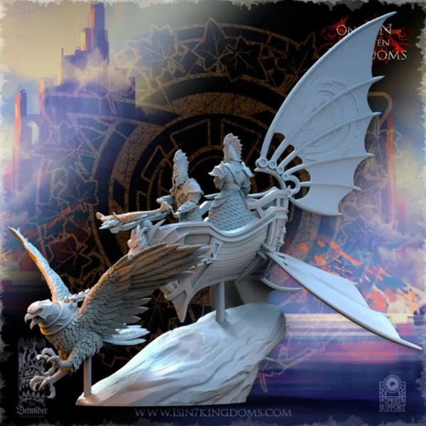 Silvermoor Elves Eagle Chariot, The Beholder Miniatures, wargames - Imagen 4