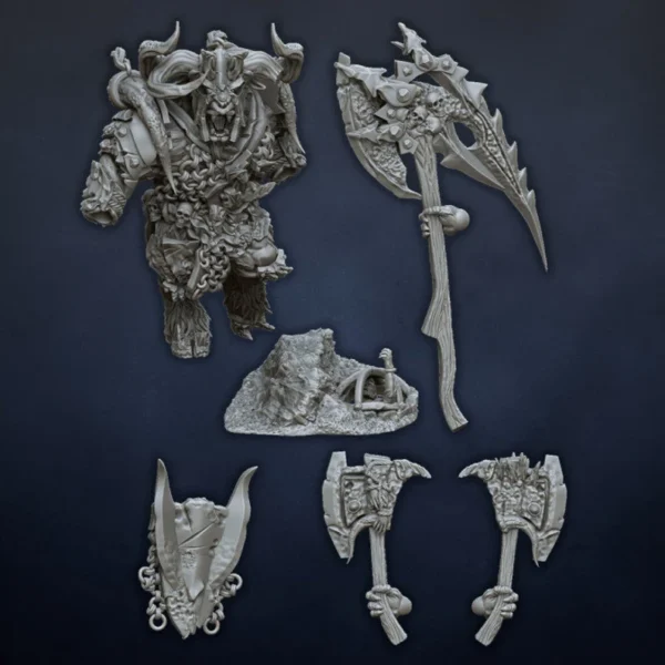 Warlord Minotaur Beastmen by Dragonlake miniatures for wargames. - Imagen 2