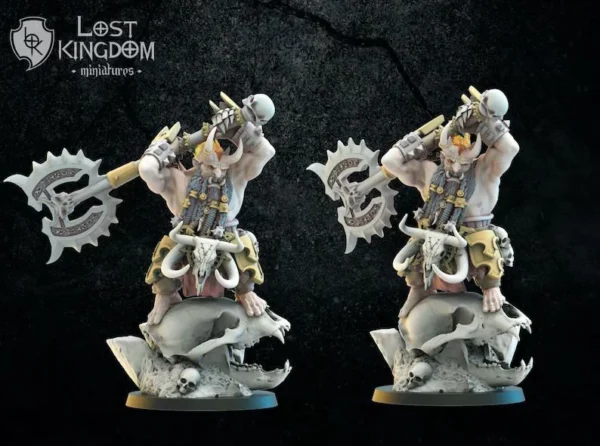 Whuldral Fireaxe, Berserker Hero, The Lost Kingdom para wargames.