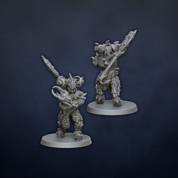 Longhorns Herd Beastmen by Dragonlake for wargames. - Imagen 3