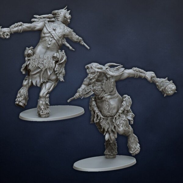 Giant Beastmen by Dragonlake miniatures for wargames. - Imagen 3