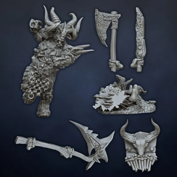 Beast Lord Beastmen by Dragonlake miniatures for wargames. - Imagen 3