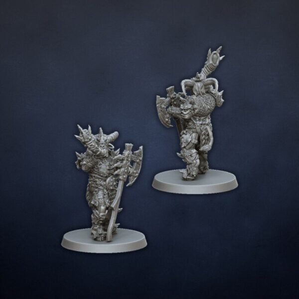 Longhorns Herd Beastmen by Dragonlake for wargames. - Imagen 6