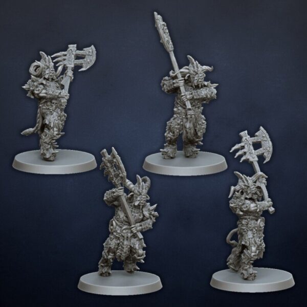 Longhorns Herd Beastmen by Dragonlake for wargames. - Imagen 7