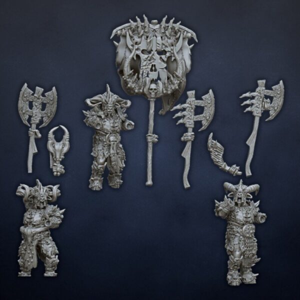 Longhorns Herd Beastmen by Dragonlake for wargames. - Imagen 8