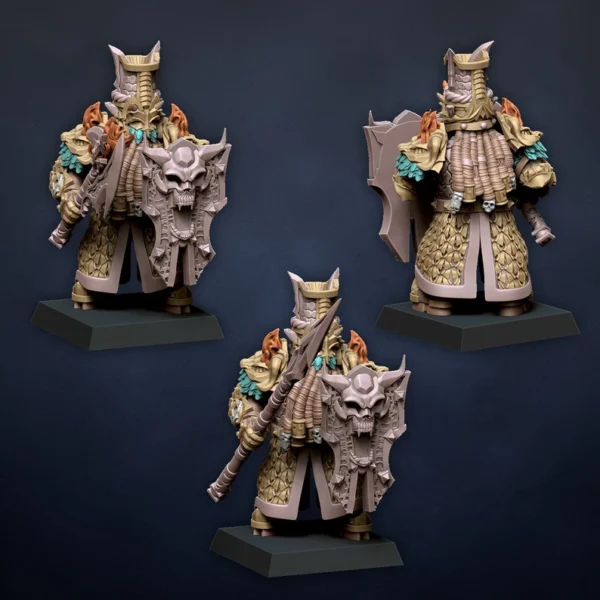 Inmortals With Hand weapon and Shield, Dragonlake Miniatures, Infernal Dwarves, ROL, RPG, WARGAMES, 3DPRINTED. - Imagen 2