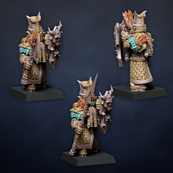 Inmortals With Hand weapon and Shield, Dragonlake Miniatures, Infernal Dwarves, ROL, RPG, WARGAMES, 3DPRINTED. - Imagen 4