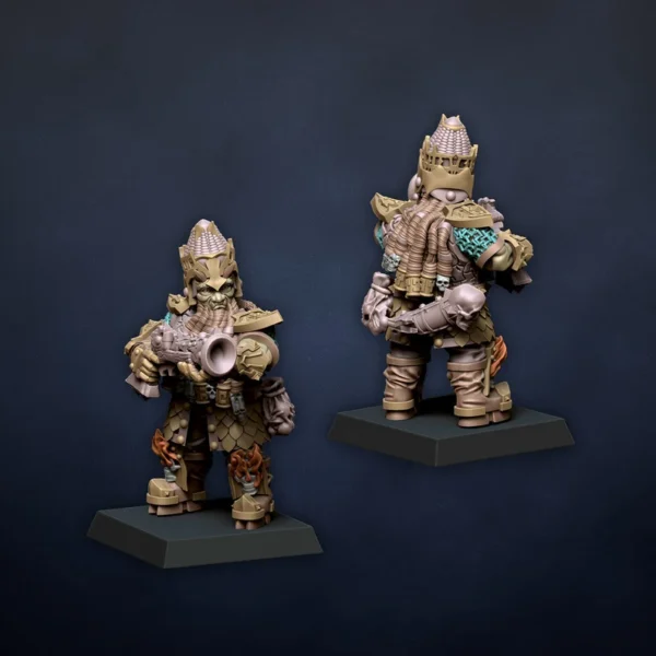 Infernal Gunners, Dragonlake Miniatures, Infernal Dwarves, ROL, RPG, WARGAMES, 3DPRINTED. - Imagen 4