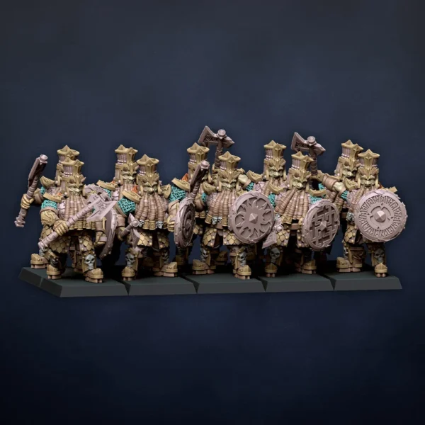 Infernal Warriors With Hand weapon and Shield, Dragonlake Miniatures, Infernal Dwarves, ROL, RPG, WARGAMES, 3DPRINTED. - Imagen 6