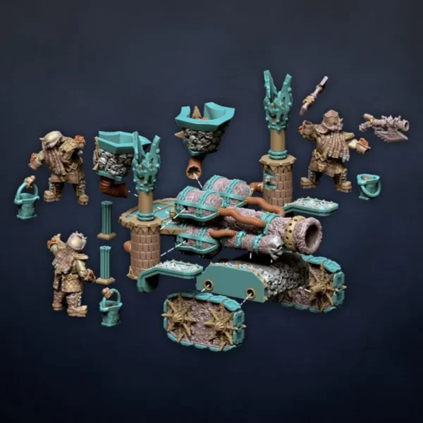 Naphtha Thrower, Dragonlake Miniatures, Infernal Dwarves, ROL, RPG, WARGAMES, 3DPRINTED. - Imagen 6