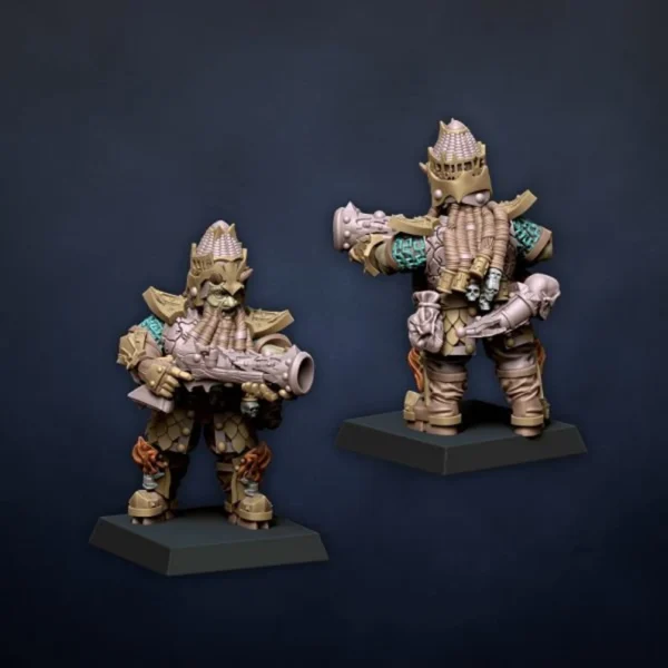 Infernal Gunners, Dragonlake Miniatures, Infernal Dwarves, ROL, RPG, WARGAMES, 3DPRINTED. - Imagen 5