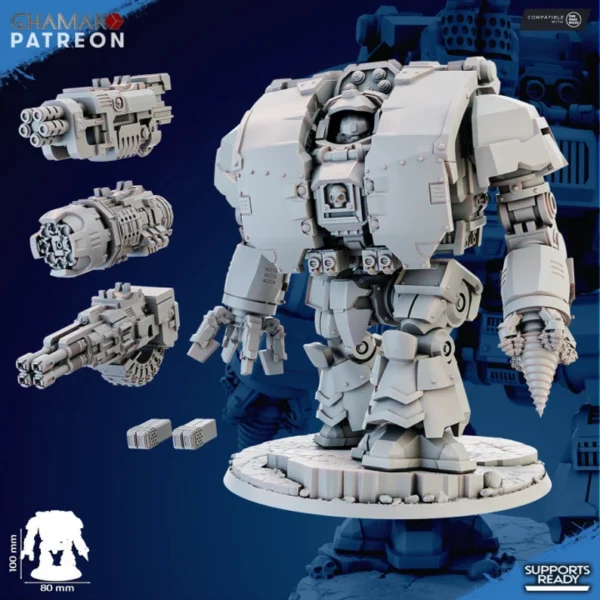 Ancient Dreadnought Melee - Ghamak compatible con juegos de guerra de mesa