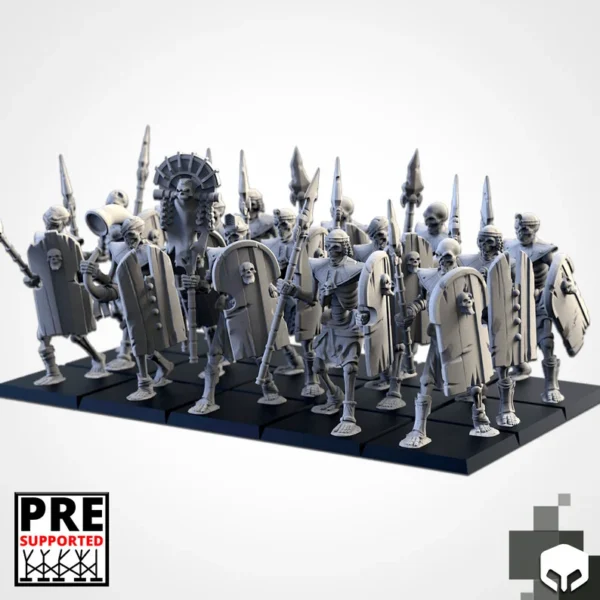 Esqueletons with melee weapons - Armies of the Sands Txarli Factory - RPG - WARGAMES - ROL