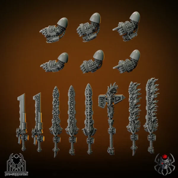 Flame Lizards Battle Squad melee weapons (Bits)