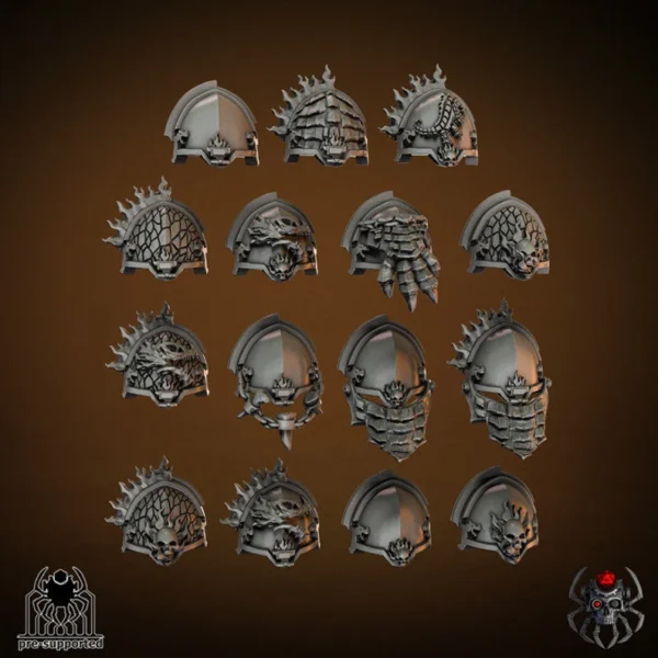 Flame Lizards Blade Masters Squad Shoulders (Bits)