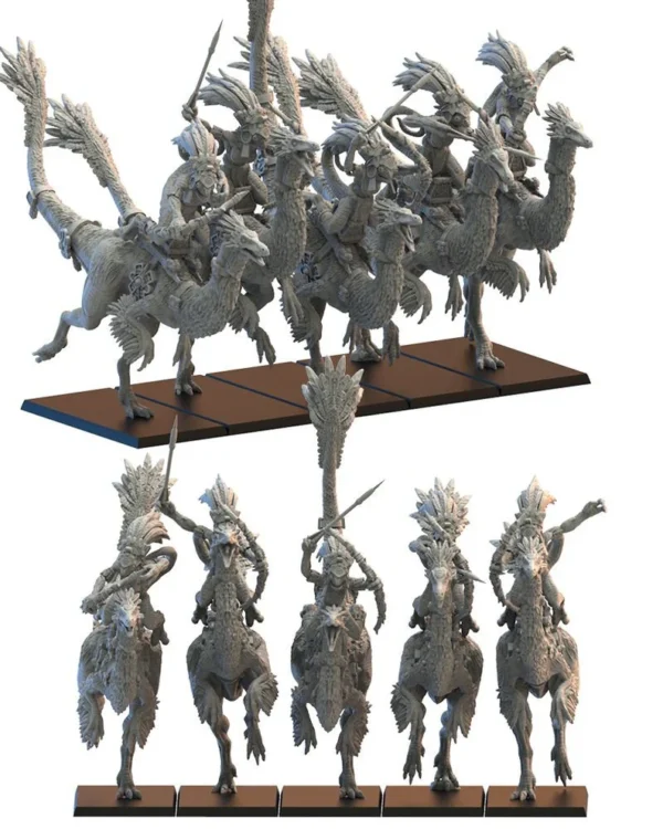 Gallillimus Kuaxotl Riders by Lost Kingdom compatible con wargames.
